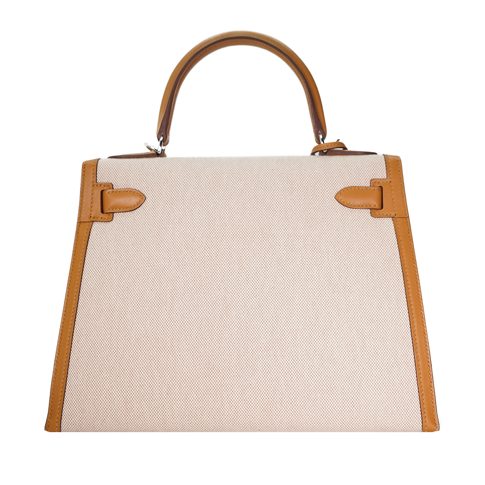 Hermes Ecru Toile 28 Kelly Beige Luxury In Reach