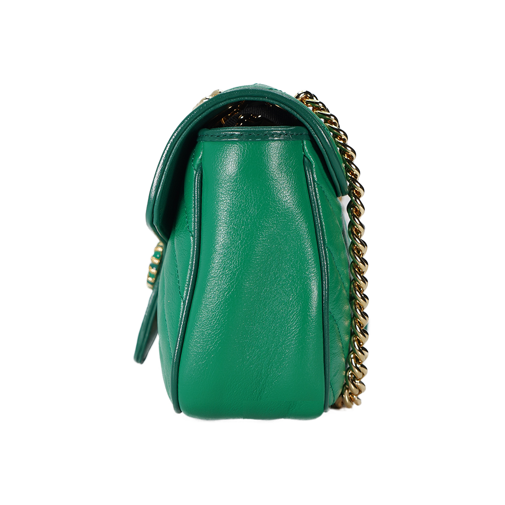 Gucci GG Leather Marmont Limited Edition Green Luxury In Reach