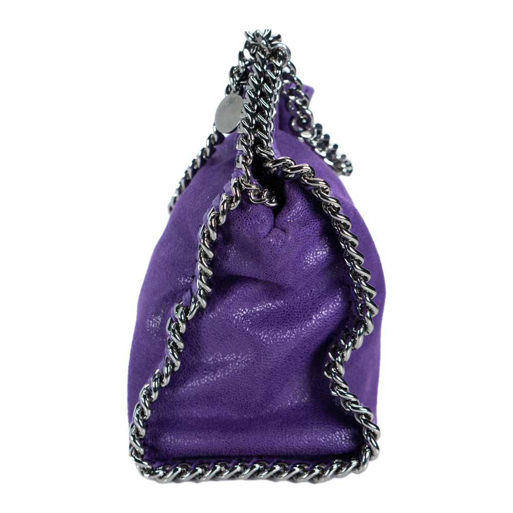 【関税&送料込】Stella Mccartney Falabella Mini Plum Bag Women Dark gray metallic Falabella Tiny Tote Bag | Stella