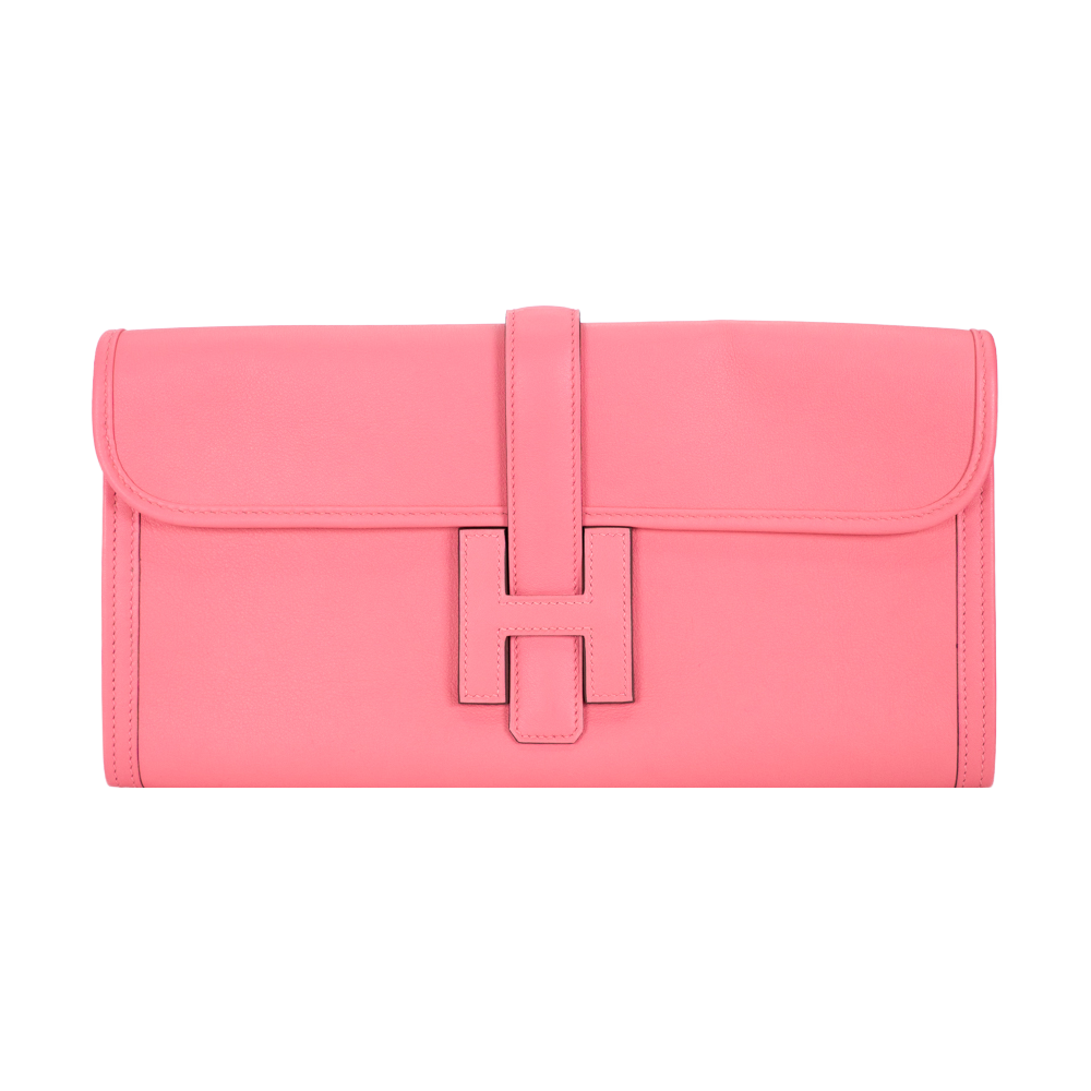 Hermes Swift Leather Jige 29 Clutch Pink Luxury In Reach