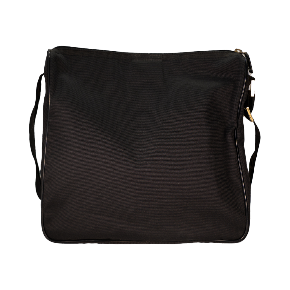 Fendi Nylon Vintage Everyday Messenger Bag Medium Black Luxury In Reach