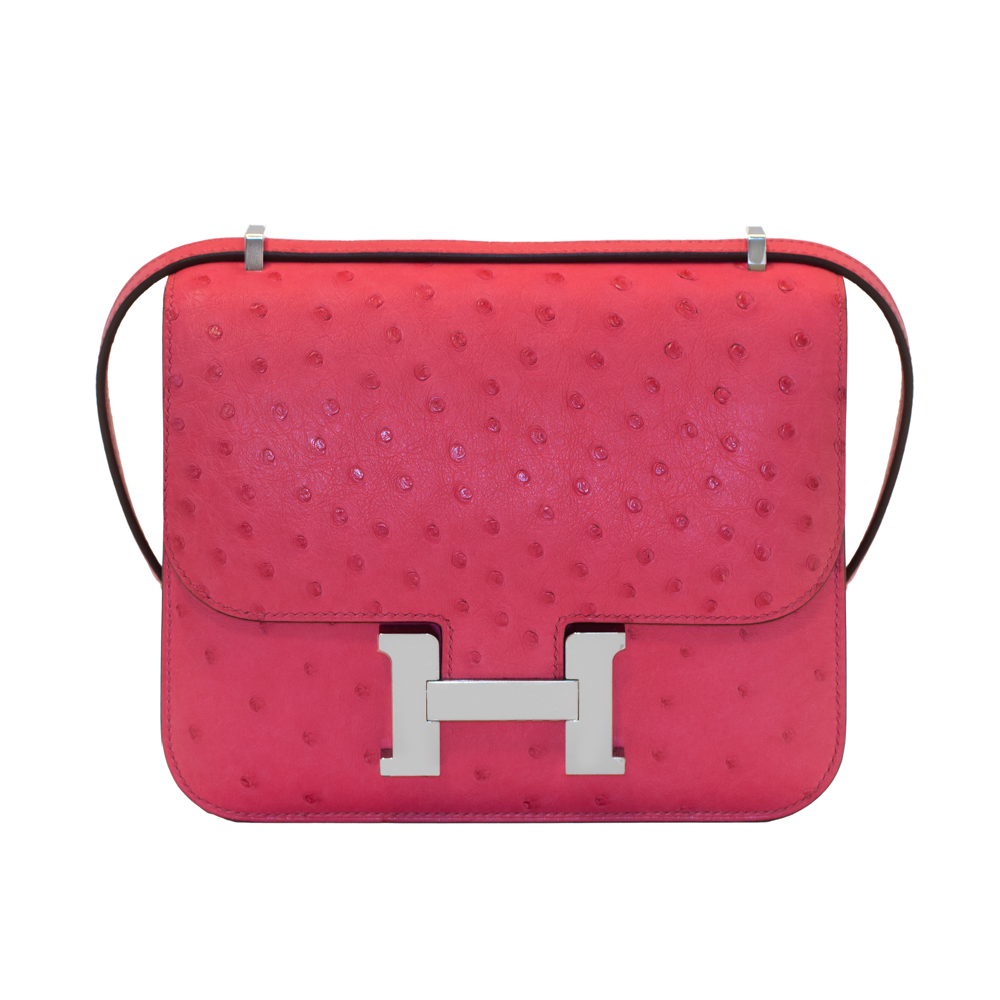 Hermes Ostrich Constance 18 Pink - Luxury In Reach