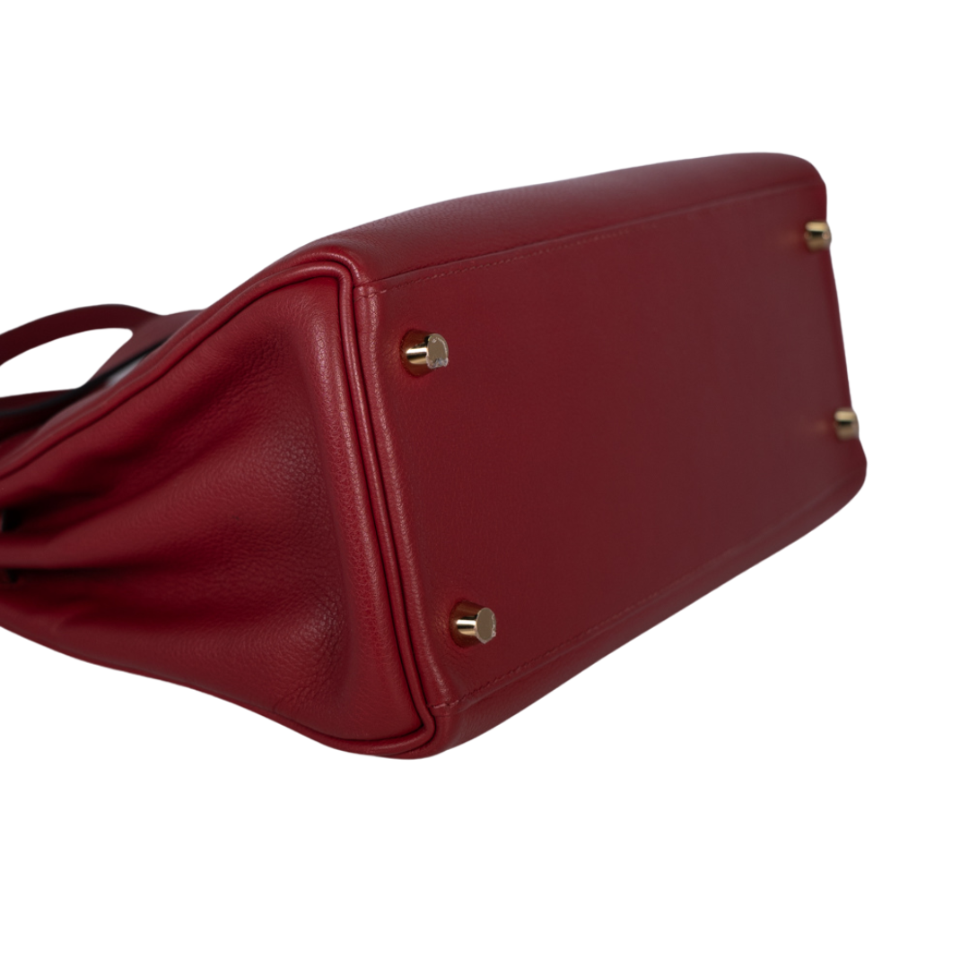 HERMESバンクレット Hermès Birkin 25 Rouge Exotic Lizard - Palladium Hardware