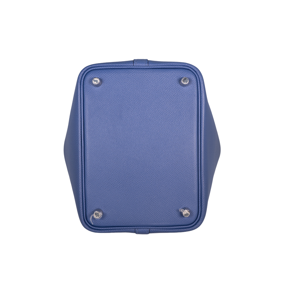 Hermes Clemence Limited Edition Picotin Lock Bag MM Blue