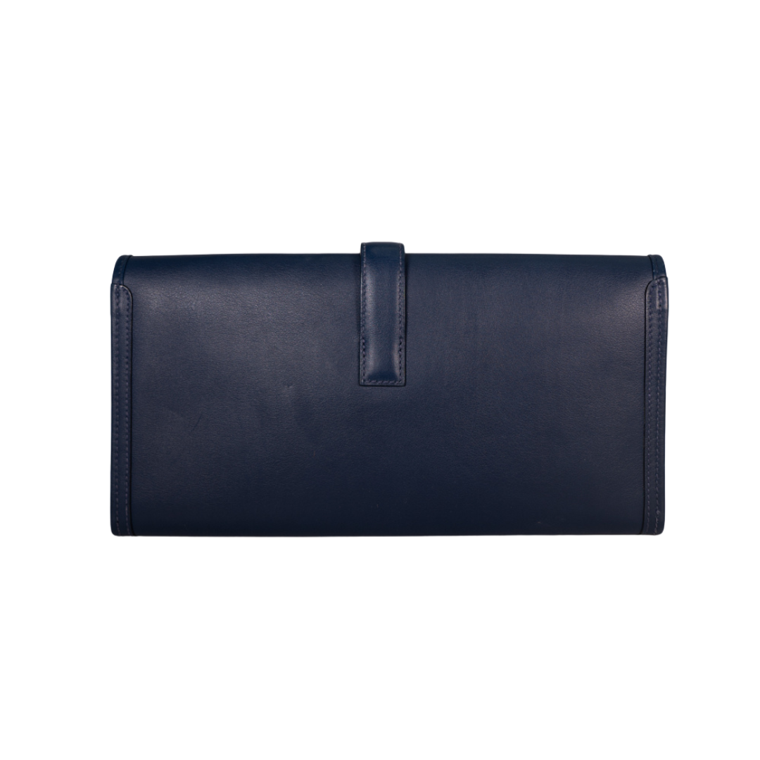 Hermes Swift Jige Elan Clutch 29 Blue - Luxury In Reach