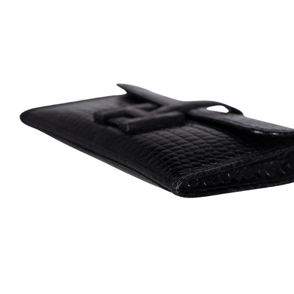 Hermes Crocodile Jige Elan PM Black - Luxury In Reach