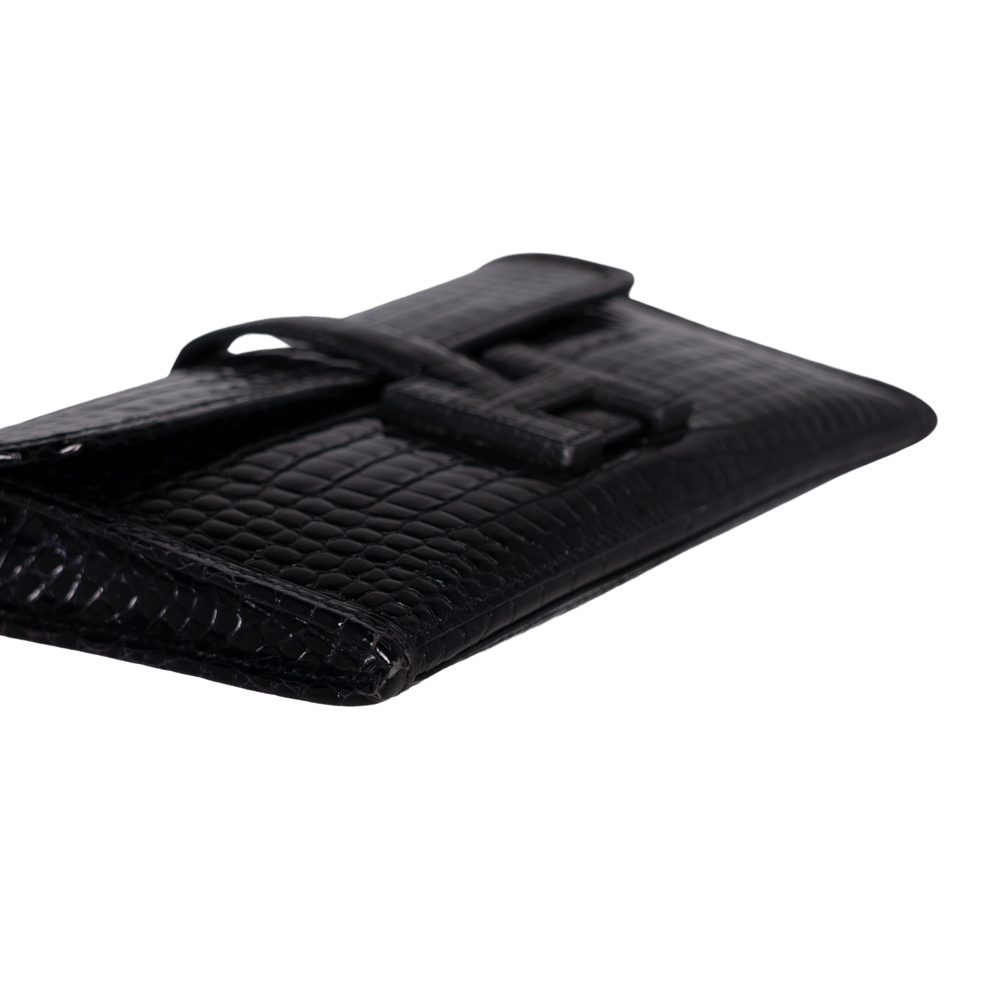 Hermes Crocodile Jige Elan PM Black - Luxury In Reach