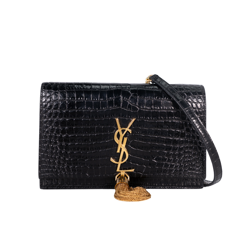Saint Laurent Crocodile Embossed Calfskin Classic Monogram