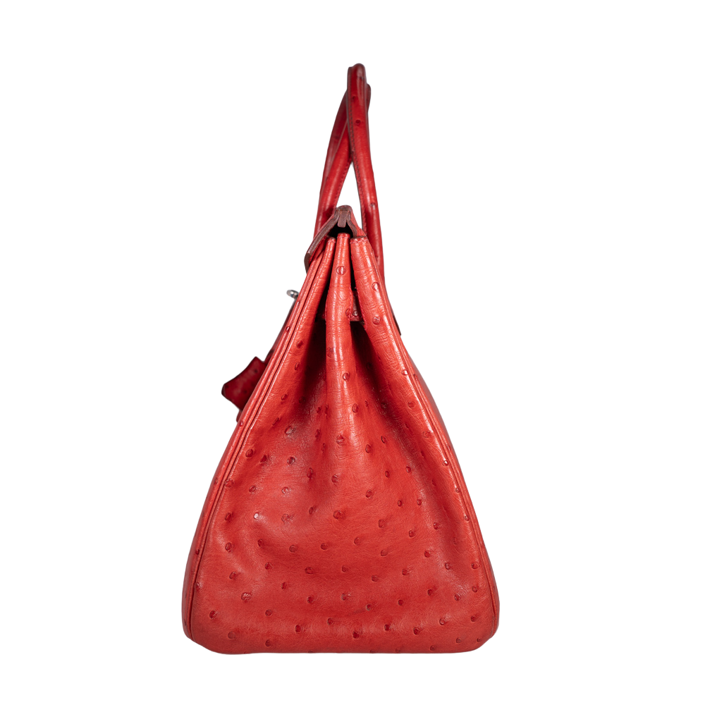 Hermes Ostrich Birkin 35 Rouge - Luxury In Reach