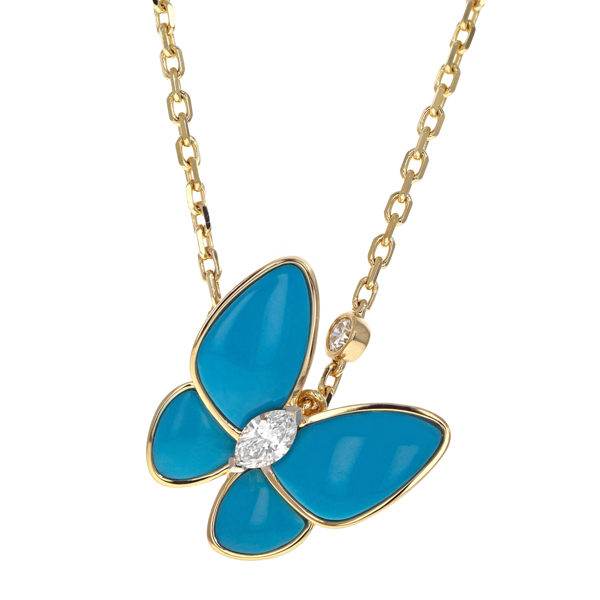 Estate Van Cleef Arpels Two Butterfly Pendant Luxury In Reach